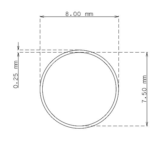 Tubo de 8.0 mm x 0.25 mm Calidad 304 Duro