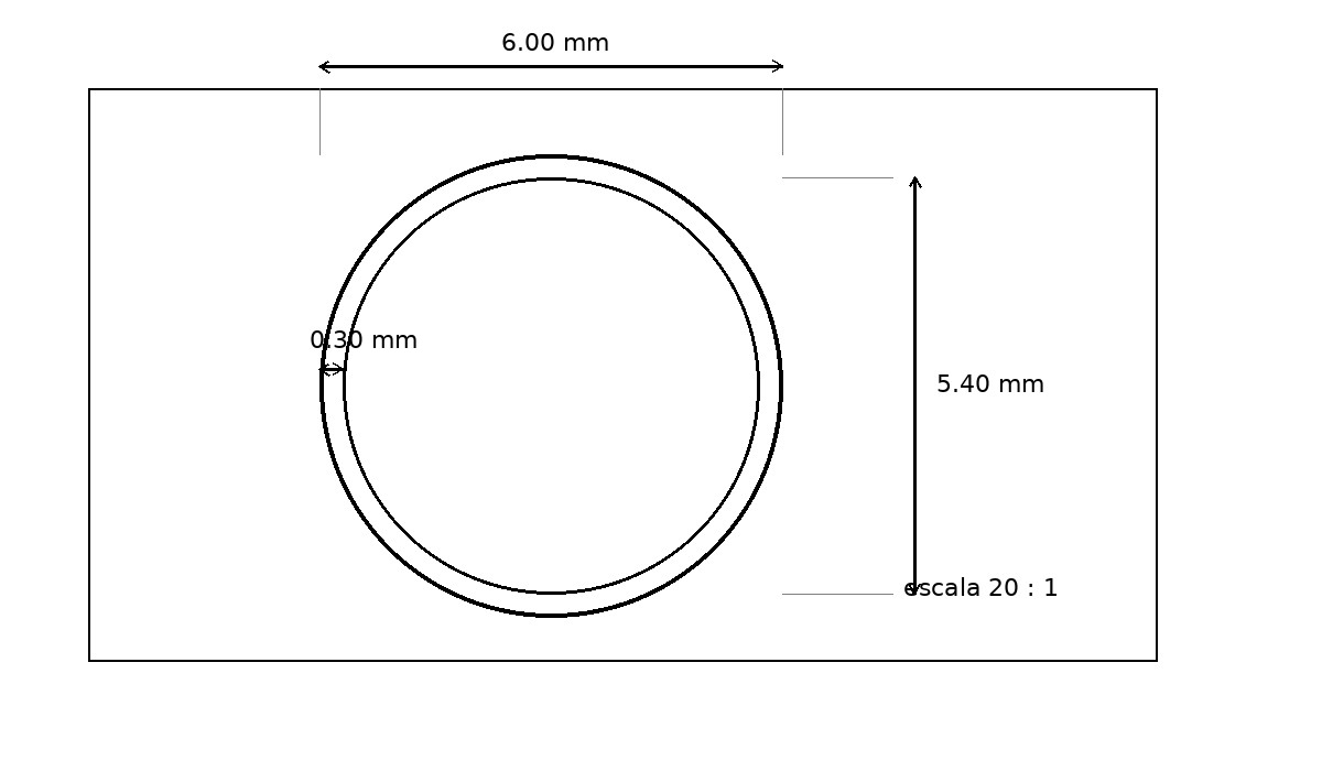 Tubo de 6.0 mm x 0.30 mm Calidad 304 Duro