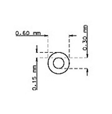 Tubo capilar en acero inoxidable de 0.6 mm x 0.15 mm Calidad 304 DURO