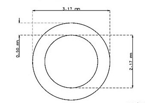 Tubo en rollo de 3.17mm x 0.50mm Calidad 316 Recocido